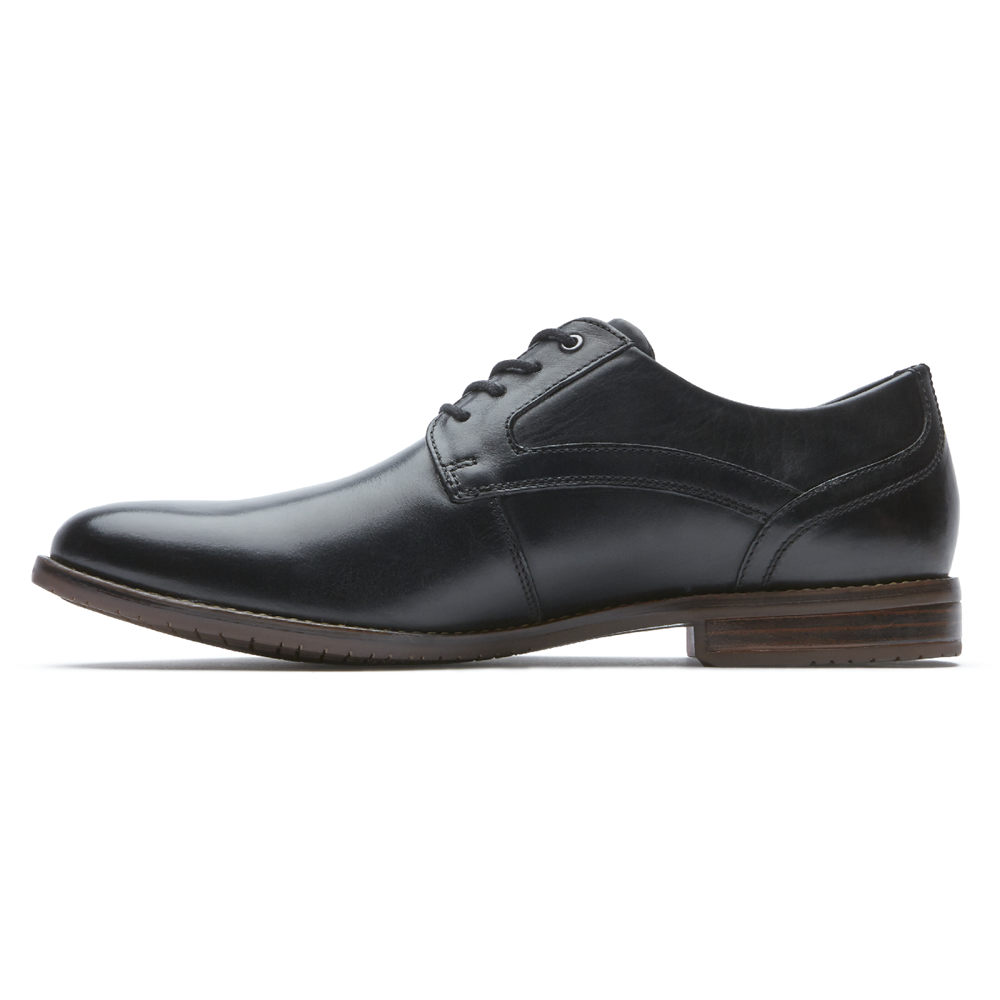 Rockport Singapore Mens Oxfords - Style Purpose 3 Plain Toe Black - WG5326140